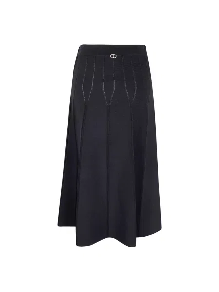 Dzianinowa spódnica midi Twinset czarna