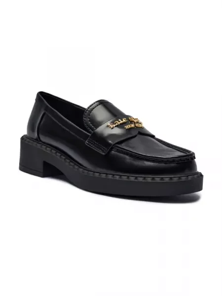 Kate Spade De piele pantofi loafer negru