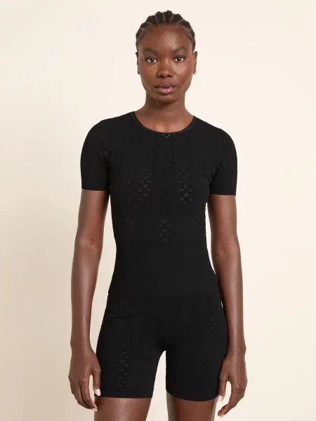 Jw Anderson Koszulka Z Dzianiny schwarz czarna