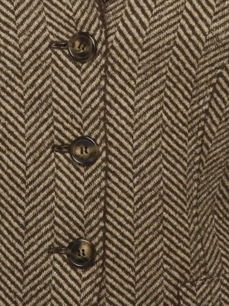 Sacou Weekend Max Mara tricotate cu model herringbone maro