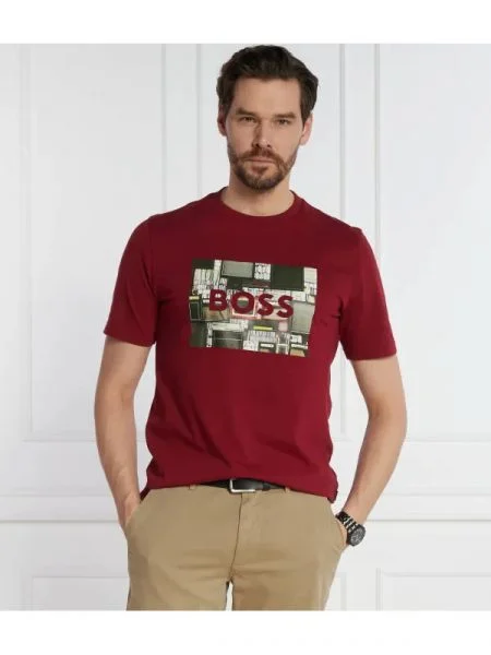 BOSS ORANGE Tricou Teeheavyboss roșu