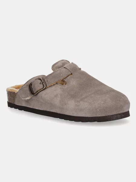 Semišové papuče Scholl FAE NEW hnědá