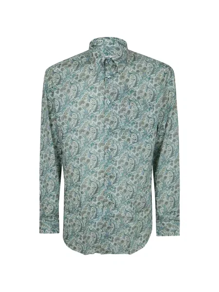Cămașă Etro cu model paisley albastru