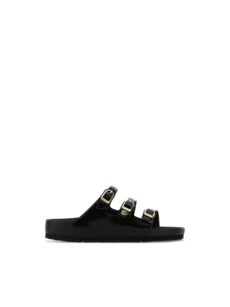 Klapki Birkenstock skórzane czarne