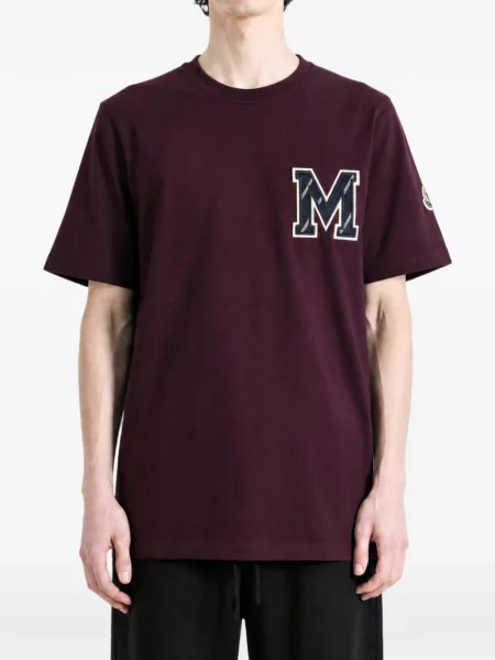 Tricou Moncler din jerseu violet