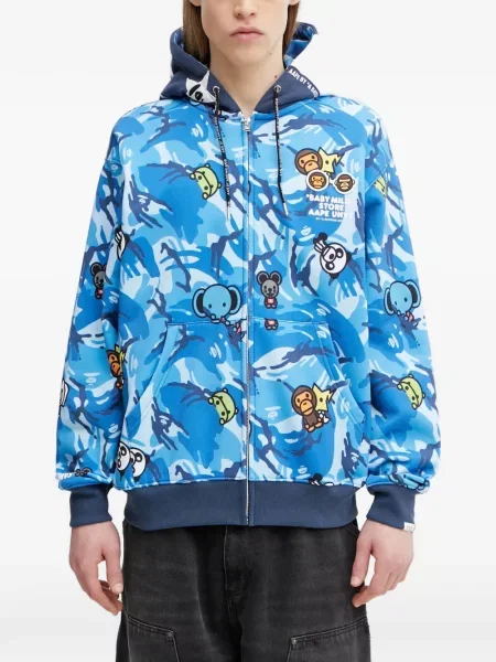 Dětska mikina s kapucí Aape By *a Bathing Ape® modrá