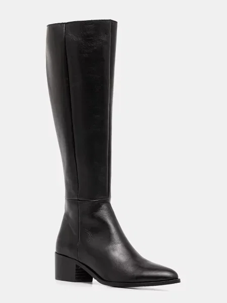 Bianco ghete de piele BIACAROL cu drept negru