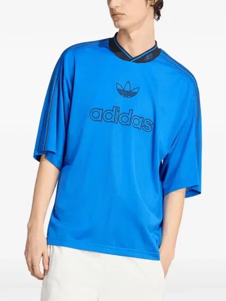 Tricou Adidas alergare cu șireturi din dantelă negru