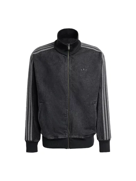 ADIDAS ORIGINALS Φθινοπωρινό και ανοιξιάτικο μπουφάν Adicolor Firebird σκούρο γκρι / ντένιμ μαύρο