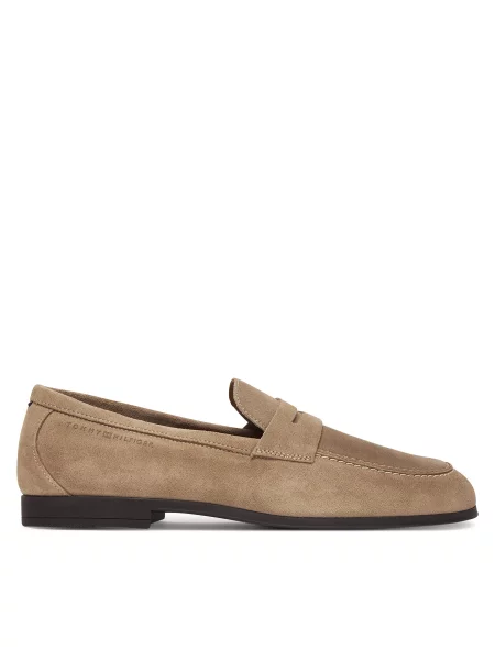 Loafers Tommy Hilfiger σουέντ μπεζ