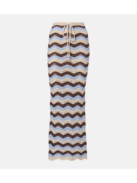 Fusta maxi Bananhot tricotate albastru