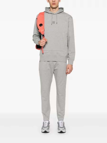 Hanorac din fleece C.p. Company din fleece cu autograf gri