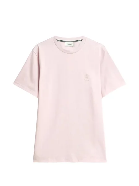 Tricou Pringle Of Scotland cu broderie roz