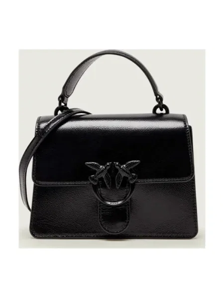 Geanta de piele Pinko din piele negru