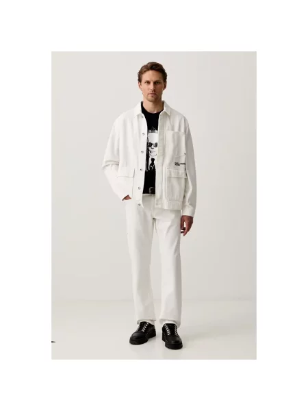 Karl Lagerfeld Jeans kurtka jeansowa biała