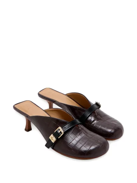 Papuci tip mules Ganni maro