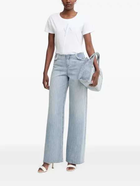 Blugi cu picior larg Armani Exchange albastru
