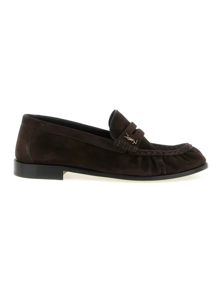 Półbuty Saint Laurent zamszowe brązowe