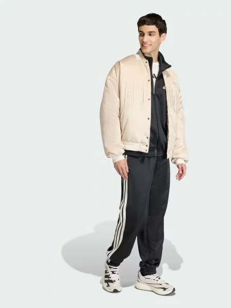 Бомбер Adidas бежевый