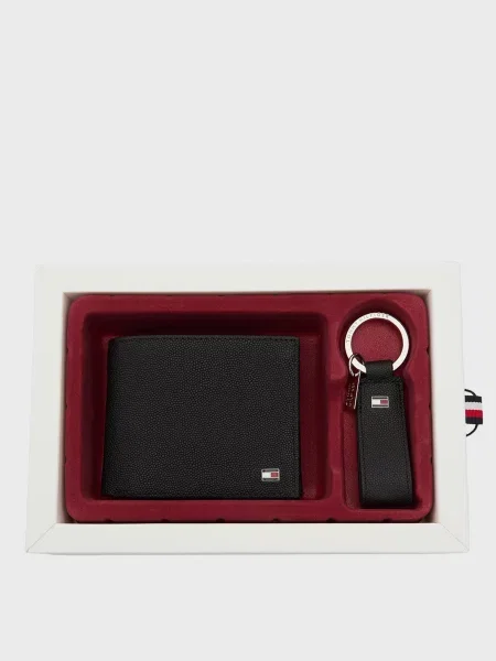 Кожаный кошелек Tommy Hilfiger черный