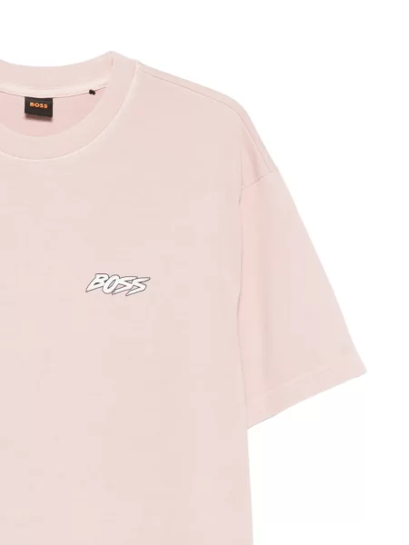 Tricou Boss cu imagine roz