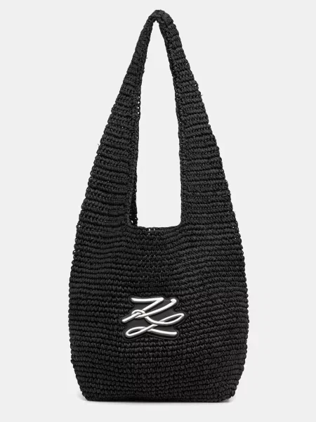 Karl Lagerfeld geantă hobo pentru femei K/AUTOGRAPH negru