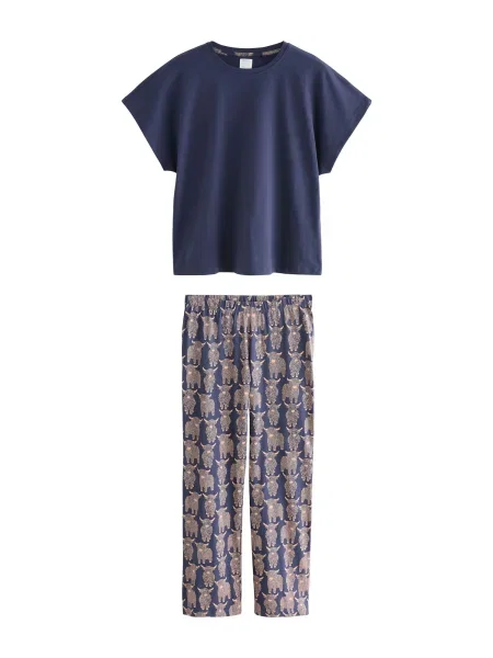 Next Pijama / bleumarin bej