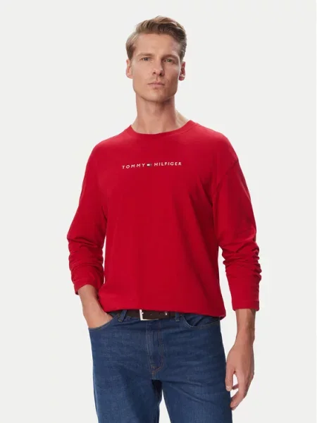 Tommy Hilfiger Тениска с дълъг ръкав червен