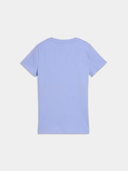 Дитяча Футболка PUMA Ess Rib Tee комбінований верх фіолетовий