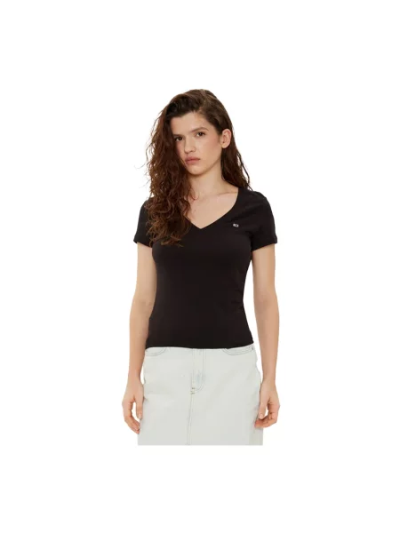 Tommy Jeans Koszulki Kobieta XL TShirt MC coton logo czarny