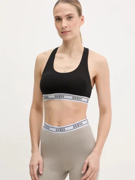 Сутиен Guess ALINE с меланжов десен черно