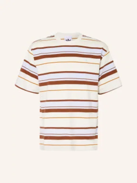 Adidas Originals Koszulka Striped Crew Neck beige beżowa