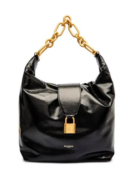 Balmain Bőr shopper táska fekete