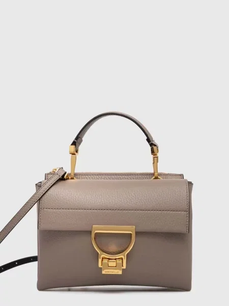 Geanta crossbody Coccinelle din piele bej