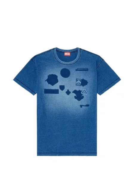 Tricou Diesel cu petice albastru