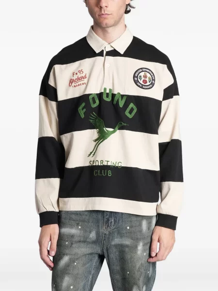 Tricou polo Found cu autograf negru