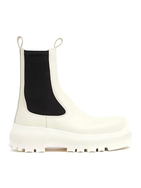 Sztyblety Jil Sander skórzane białe