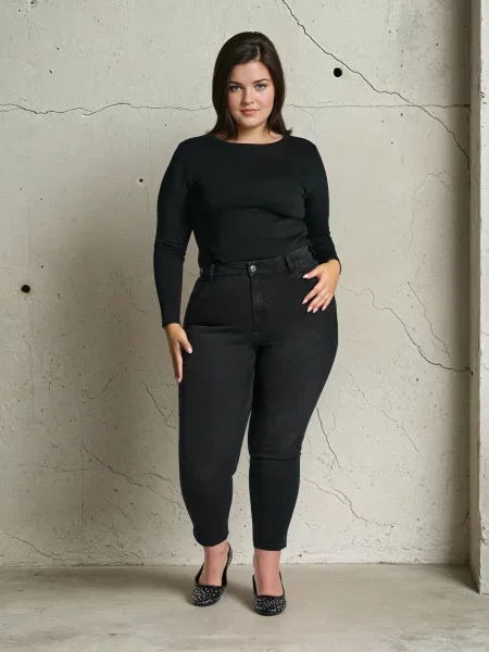 Джинсы-мом Sinsay черный