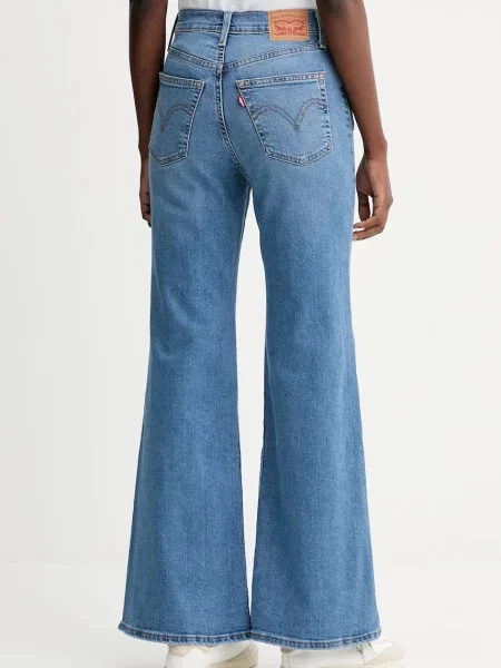 Džíny Levi's RIBCAGE BELLS high waist modré