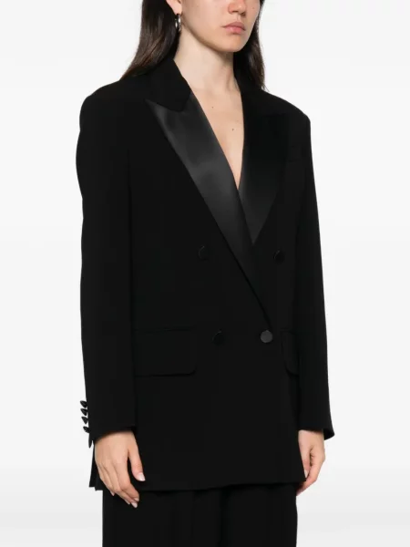 Sacou Max Mara cu două rânduri de nasturi negru