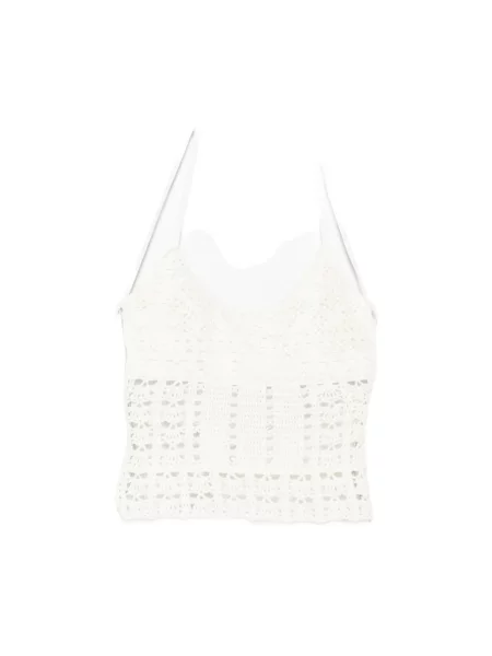 Top Frankies Bikinis bez rękawów biały