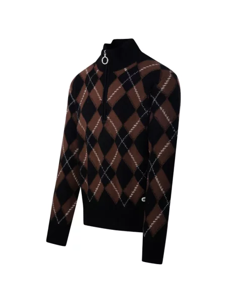 Pulover Ami Paris cu model argyle negru