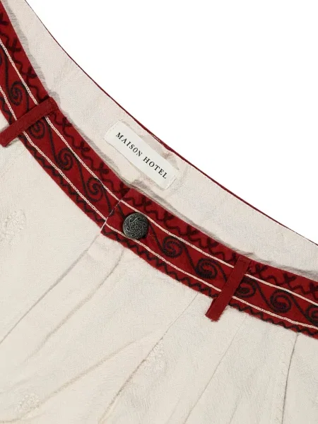 Pantaloni Maison Hotel cu broderie