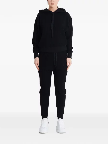 Πλεκτό hoodie Tessitura μαύρο