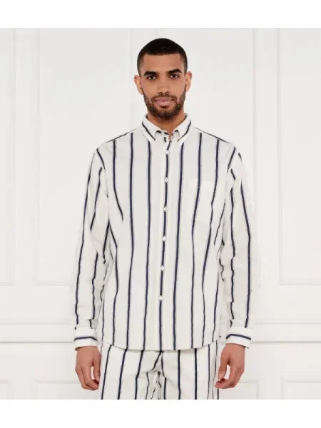 BOSS ORANGE Ing | Relaxed fit len hozzáadásával fehér