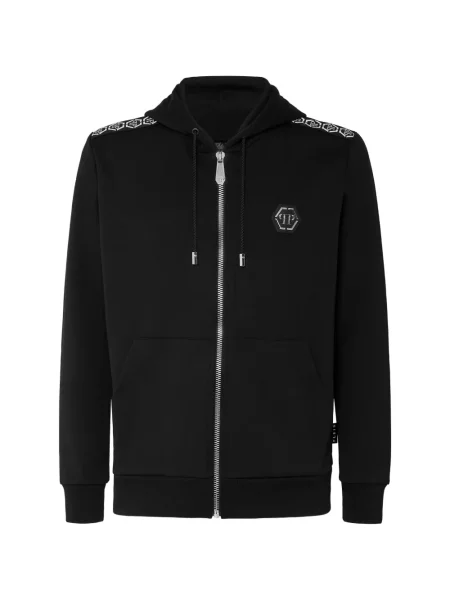 Hanorac cu glugă Philipp Plein cu imagine negru