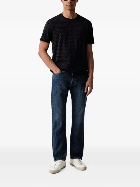 Tricou Armani Exchange cu autograf negru
