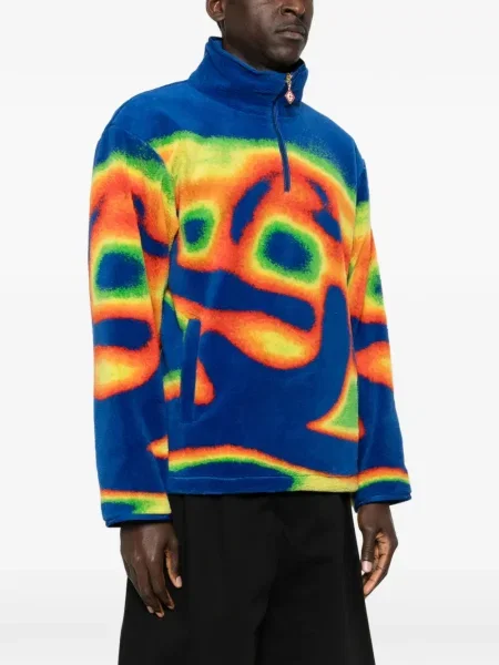 Fleece φλις φούτερ Casablanca με αφηρημένο print μπλε