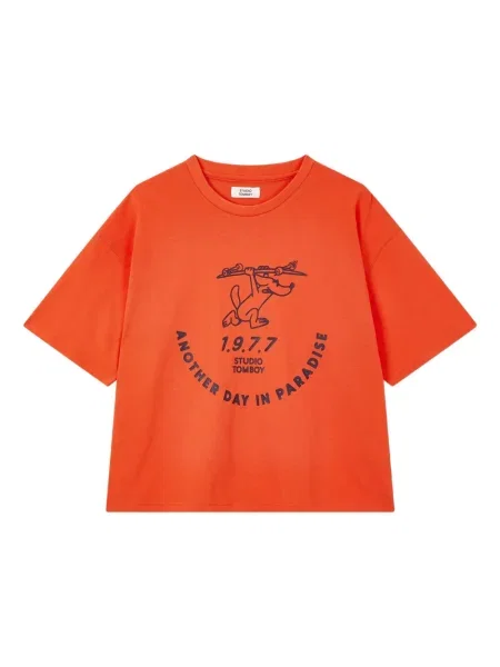 Tricou Studio Tomboy cu imagine portocaliu