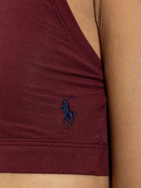 Сутиен Polo Ralph Lauren на райета с принт черно